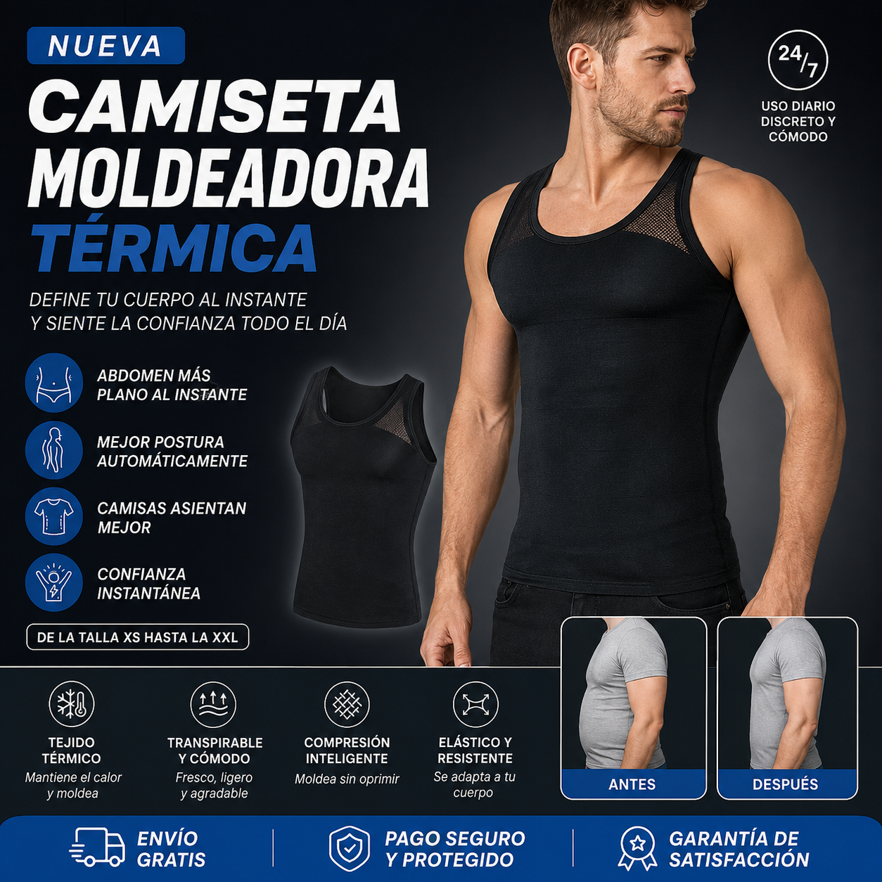 Camiseta Moldeadora Termica